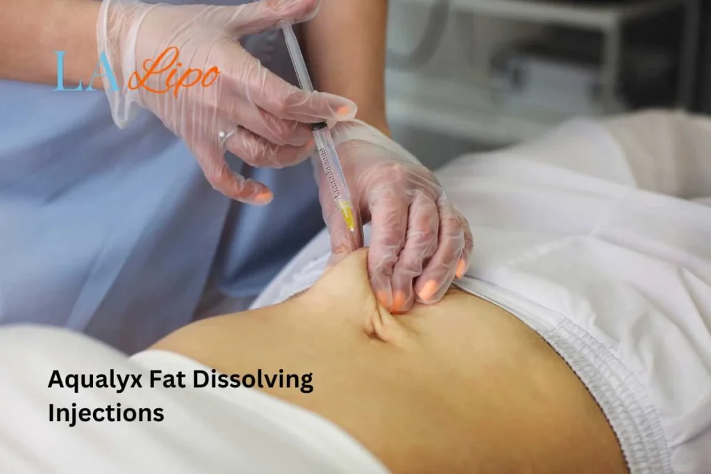 woman having fat dissolving injections Fulham in the stomach