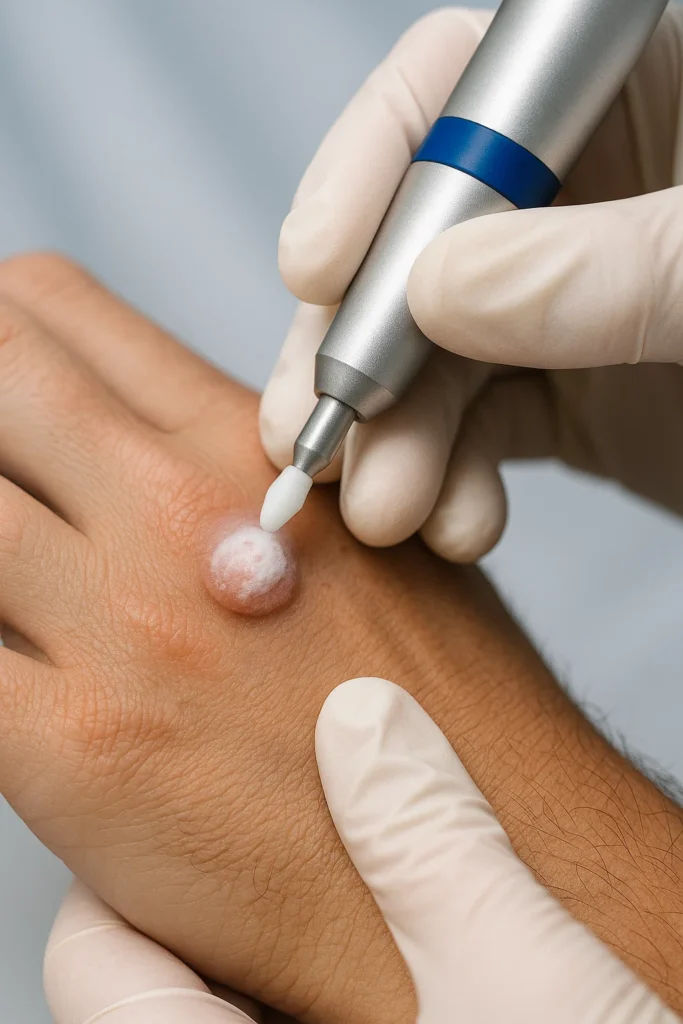 example of wart removal Fulham using cryopen