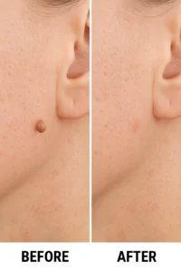 Skin tags removal Fulham before and after