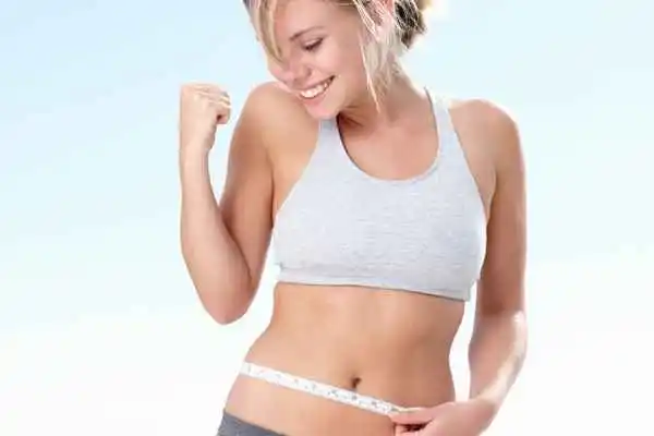 woman happy after fat reduction treatment Fulham