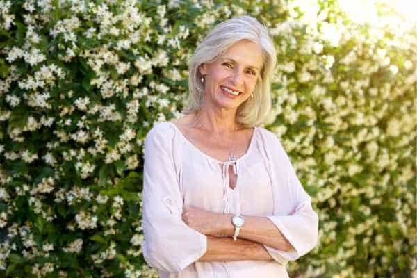 Older woman happy with urinary incontinence treatment Fulham